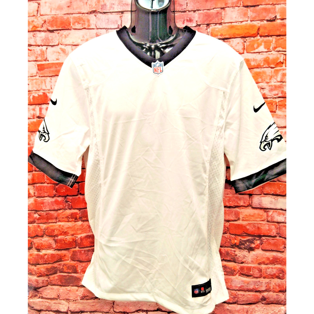 Philadelphia Eagles Jersey Women's Medium White Nike NFL Football Sports V Neck